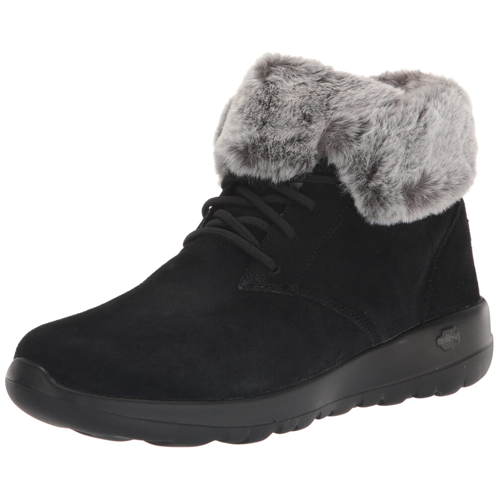 Skechers Womens ON-The-gO Joy-Plush Dreams Fashion Boot  Blackgrey  6