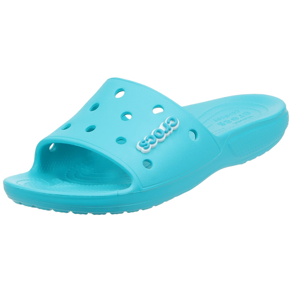 Crocs Unisex Bayaband Slides | Slide Sandals  Digital Aqua  12 US Men