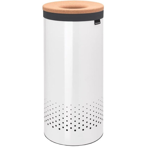 Brabantia Brabantia W  schekorb mit Korkdeckel, 35 l, Wei  , 104367