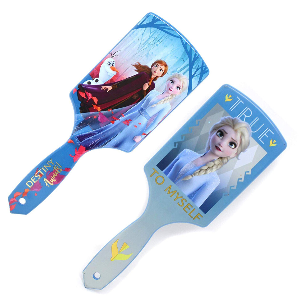 Disney Frozen 2 Anna & Elsa Girls Paddle Cushion Hair Brush  Set of 2