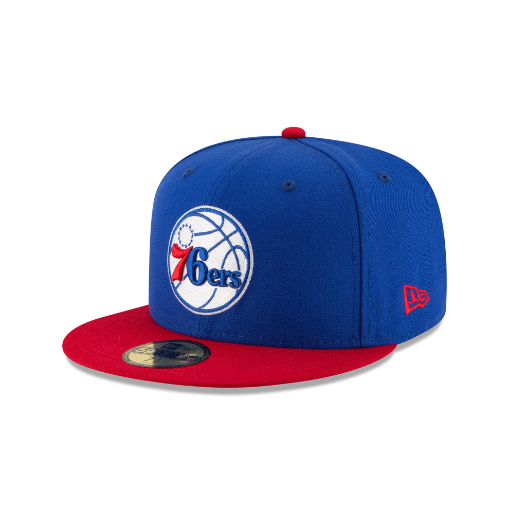 NBA Philadelphia 76ers Men's 2-Tone 59FIFTY Fitted Cap   Royal   7 1/2