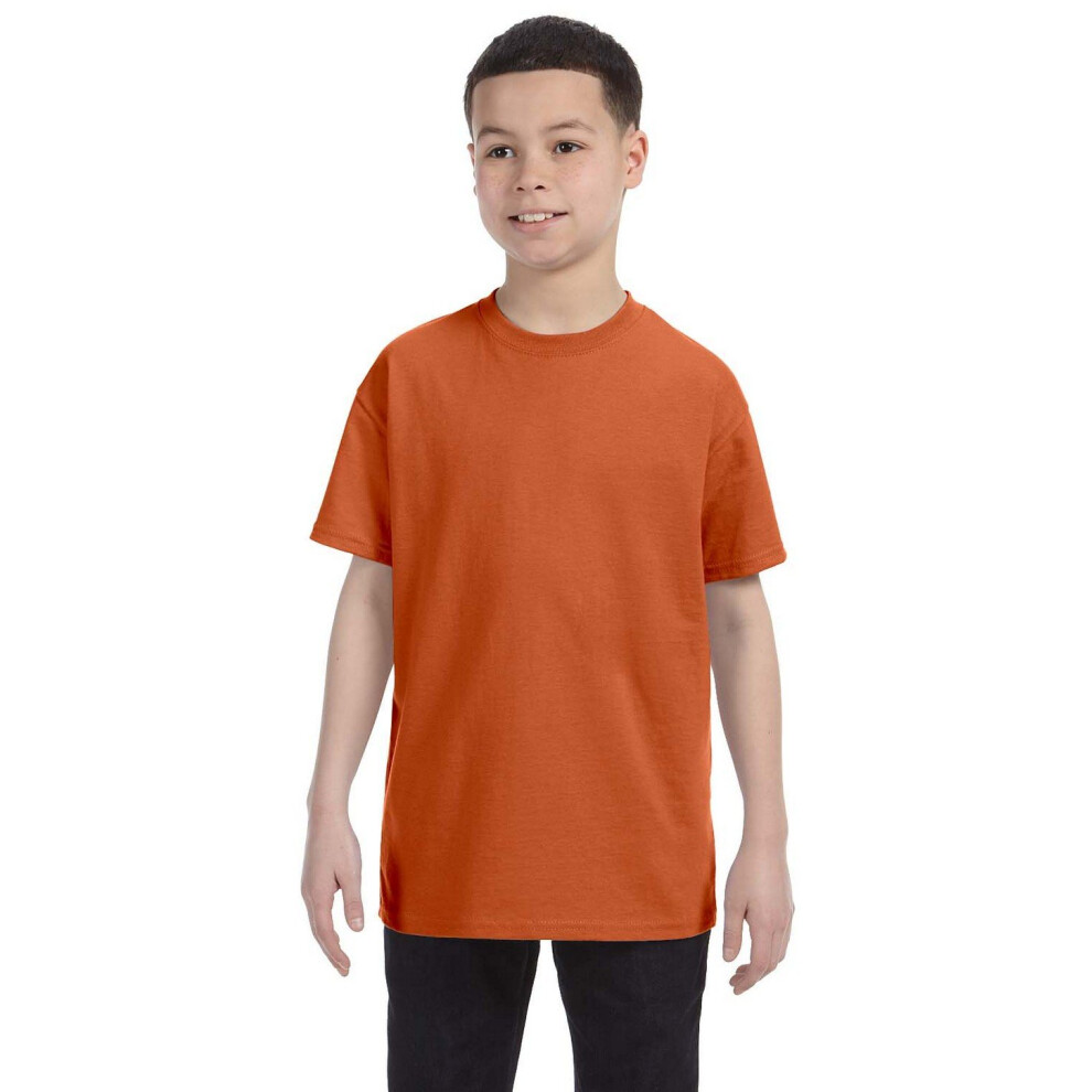 Gildan Boys DryBlend? 5.6 oz.  50/50 T-Shirt (G500B) -TEXAS ORAN -L ""