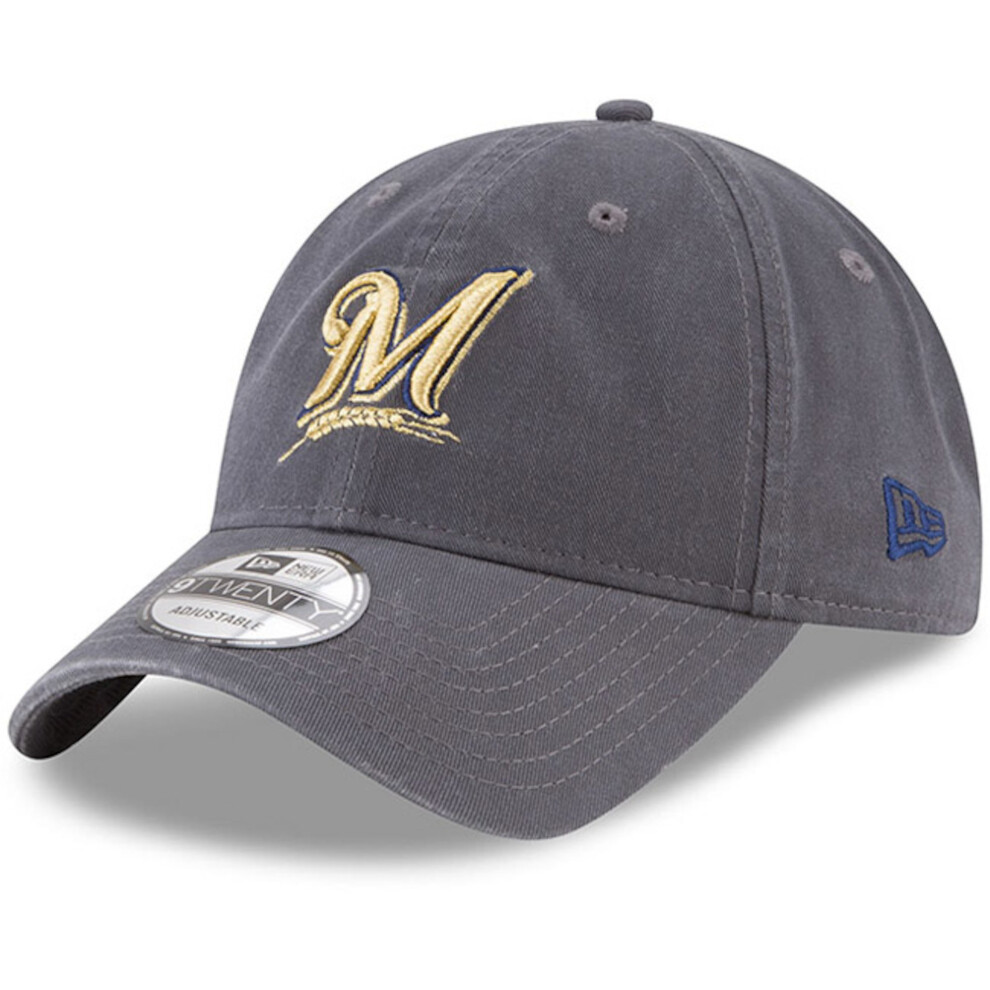 New Era Milwaukee Brewers graphite core classic 9TWENTY Adjustable Hat