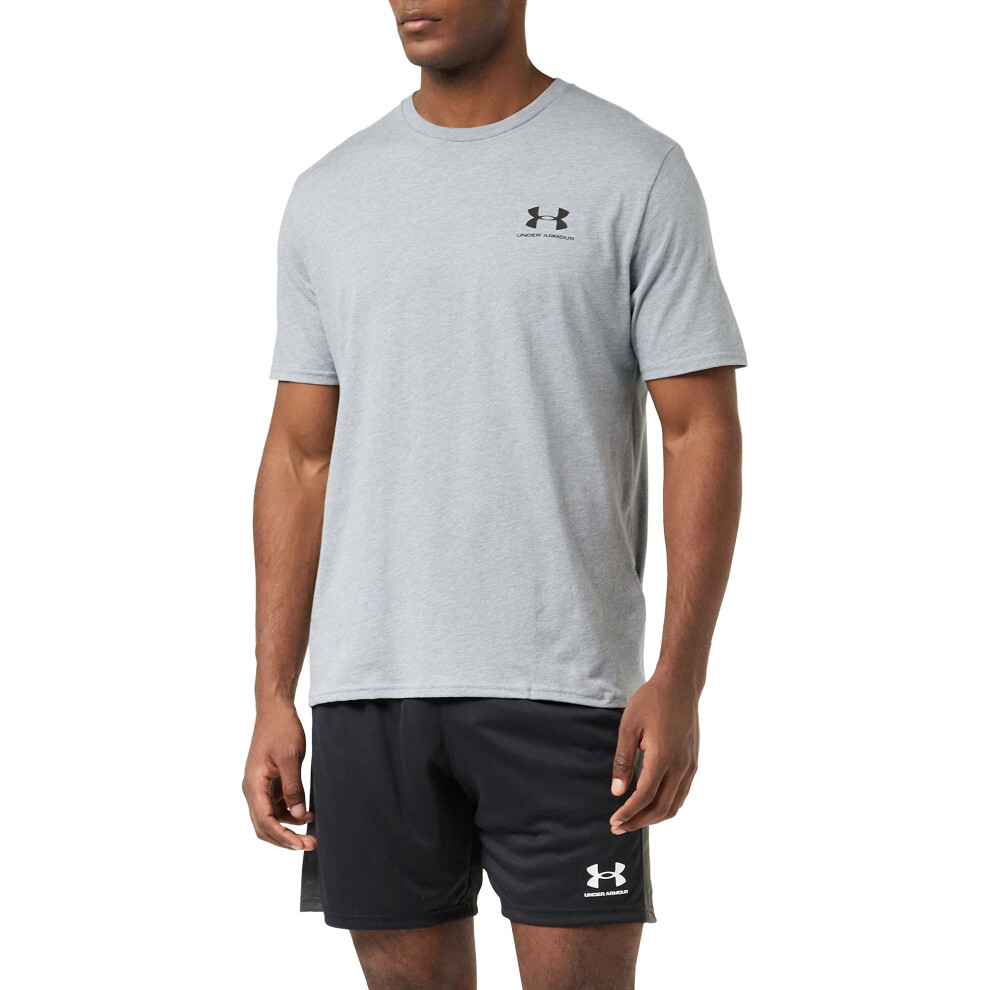 Under Armour Mens UA Sportstyle Left chest Short Sleeve Shirt XLT gray