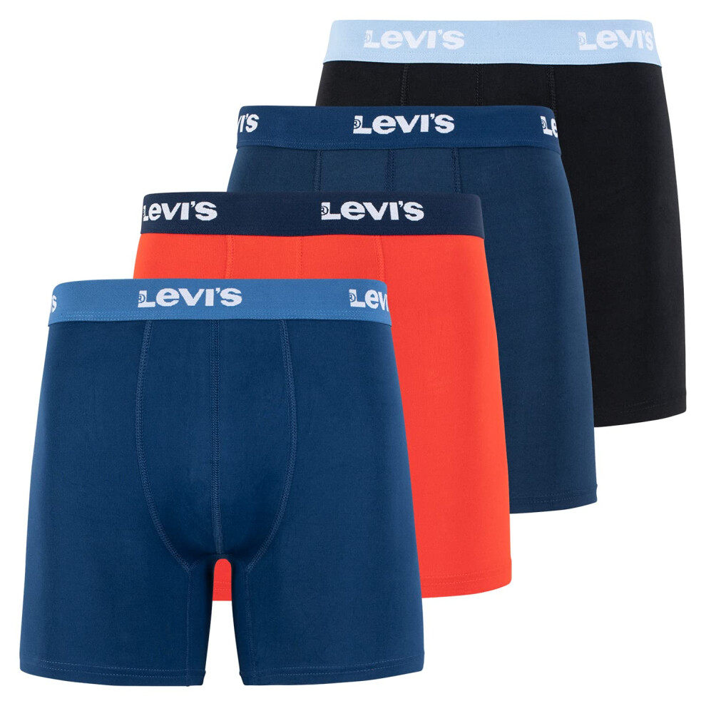 Levi's Mens Underwear Microfiber Boxer Brief for Men Ultra Soft 4 Pack