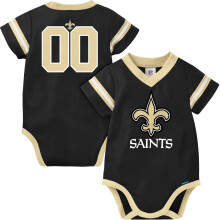 NFL New Orleans Saints Team Jersey Romper, Zwart/Goud, 6-12 Maanden