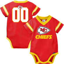 NFL Kansas City Chiefs Team Jersey Romper, rood/goud, 6-12 maanden