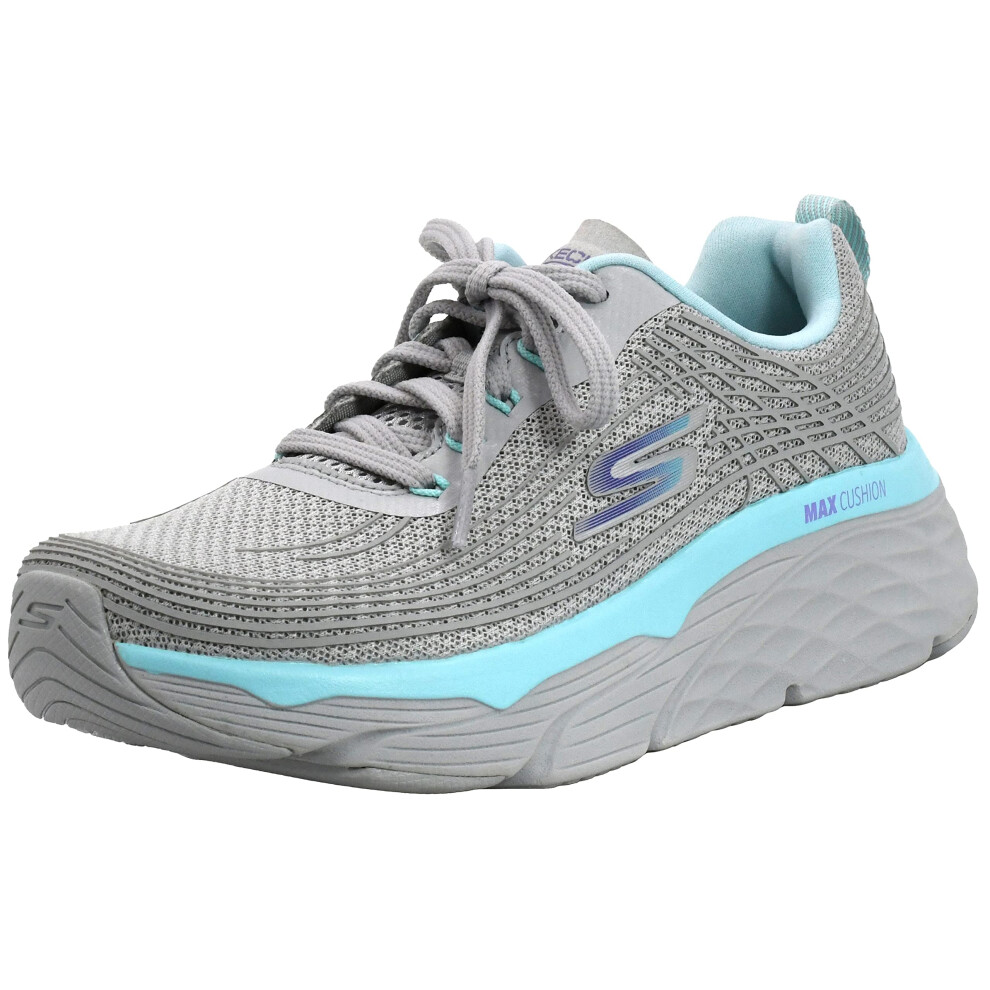 Skechers Womens Max cushioning Elite Sneaker  greyTurqouisePurple  8 M