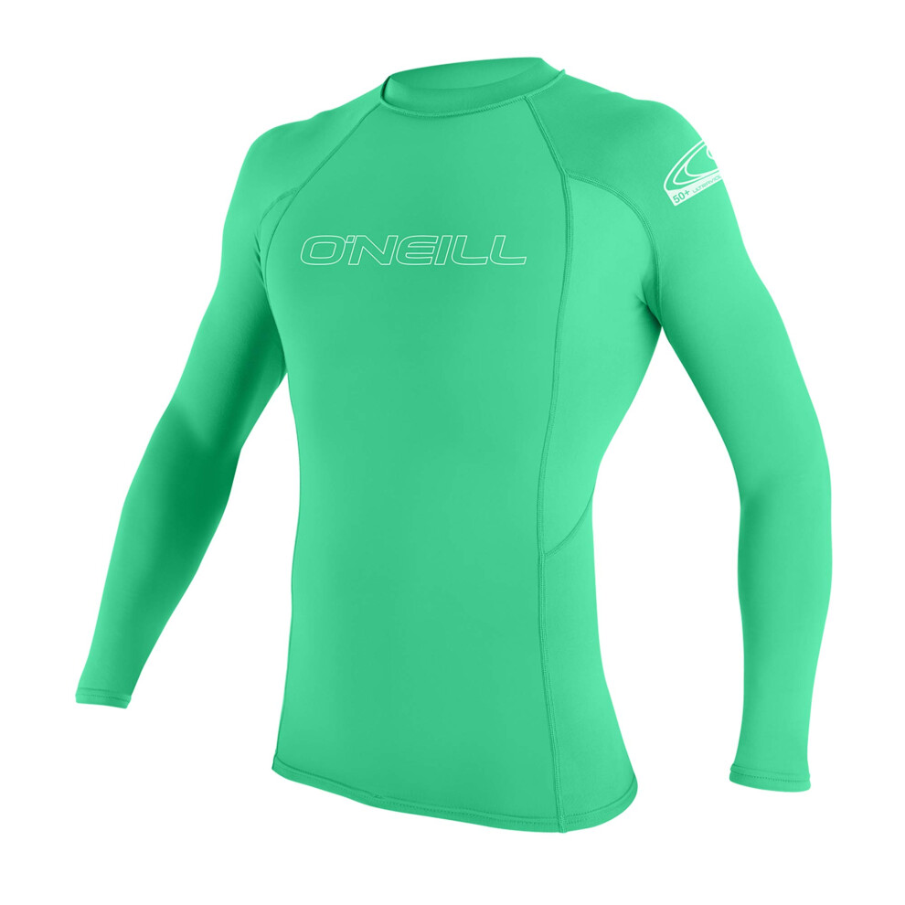 O'Neill Youth Basic Skins UPF 50+ Short Sleeve Rash Guard  Seaglass  8