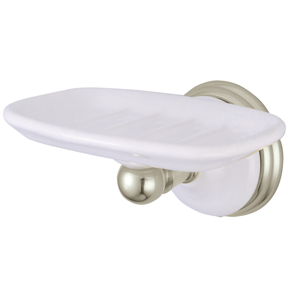 Kingston Brass BA1115SN Victorian WallMount Soap Dish  Brushed Nickel-image-OPC-PFKKY2S-NEW