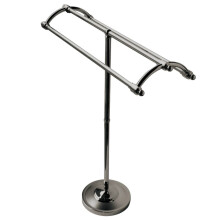 Kingston Brass SCC2278 Pedestal Round Plate Towel Rack Brushed Nickel