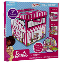 Barbie ZipBin 40 panenek Dům snů Hračkový box a hrací podložka