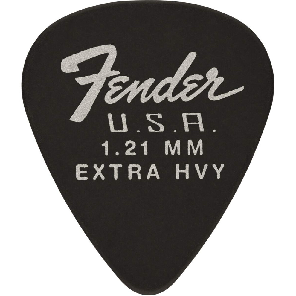 Fender Dura-Tone Delrin Guitar Picks 351 Shape  Black  1.21mm  12-Pack