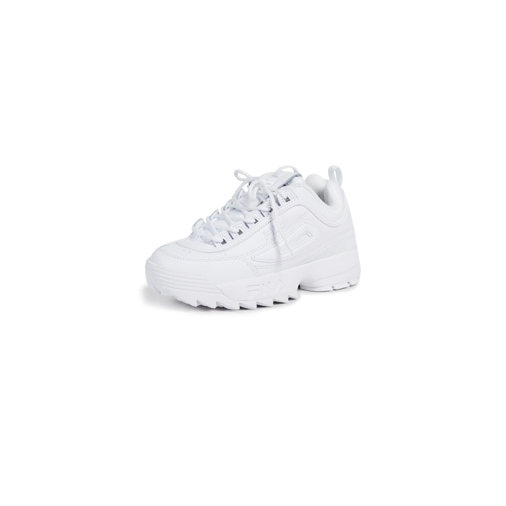 Fila Womens Disruptor II Premium Sneaker  WhiteWhiteWhite  5 Medium US