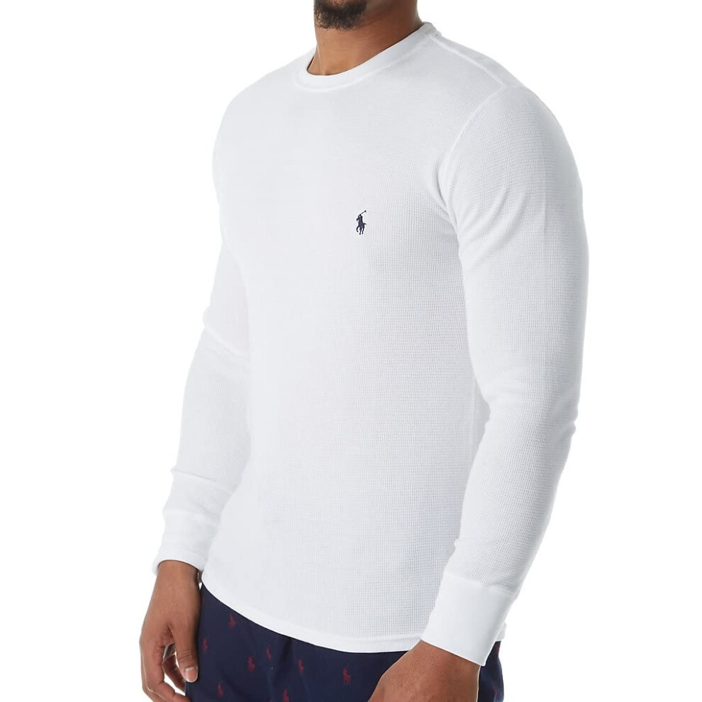 Polo Ralph Lauren Men's Long Sleeve Pony Logo T-Shirt - Medium - White