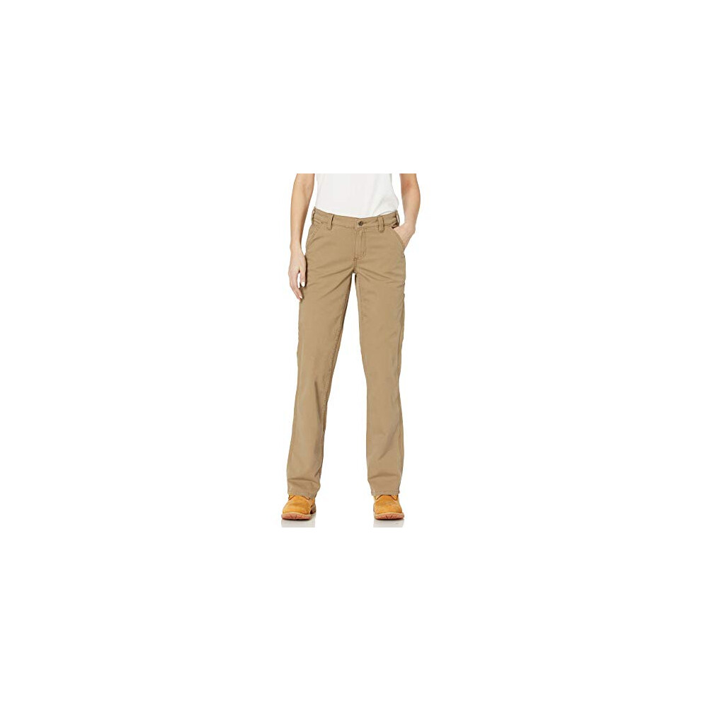 carhartt Womens Rugged Flex Loose Fit canvas Work Pant  Yukon  2 Short