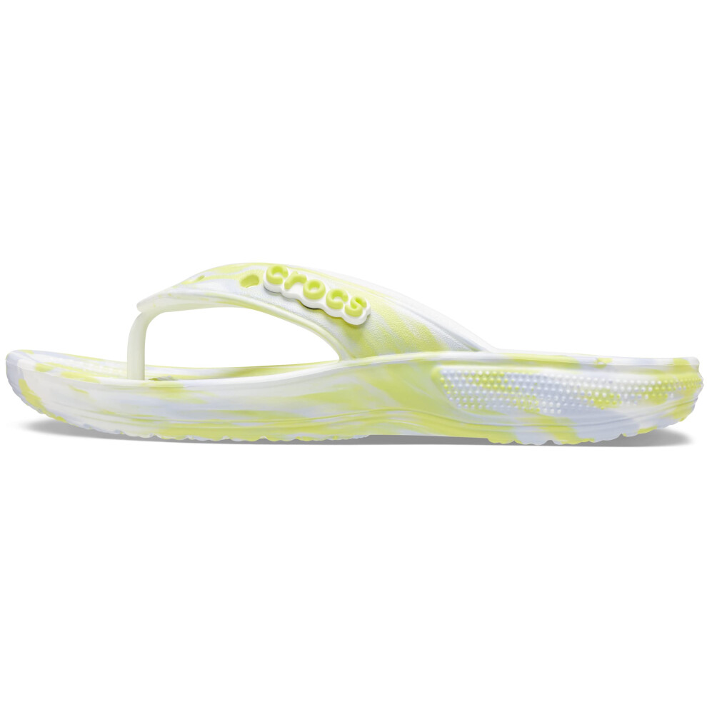 crocs Unisex Mens and Womens classic Flip Flops  WhiteMicrochip  15 US