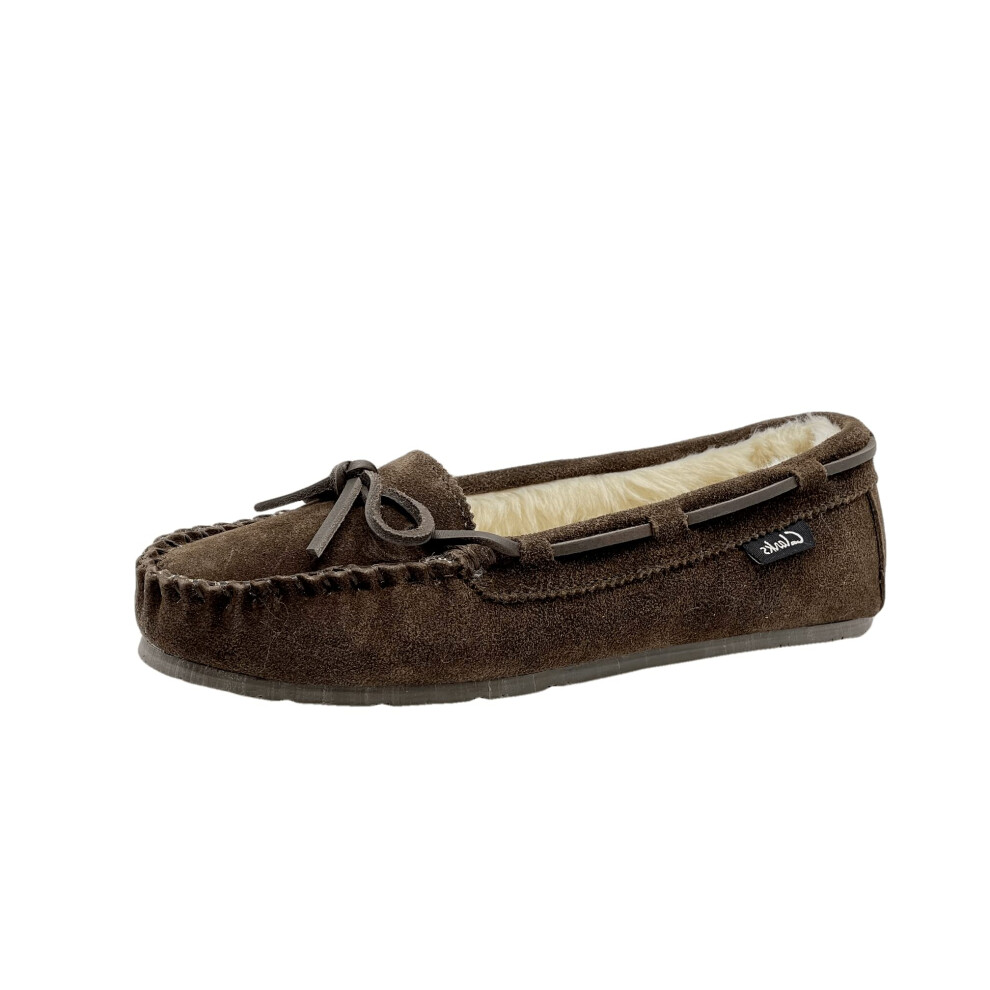 clarks Womens Suede Moc Indoor and Outdoor Slipper (11 M US  Dk Drown)