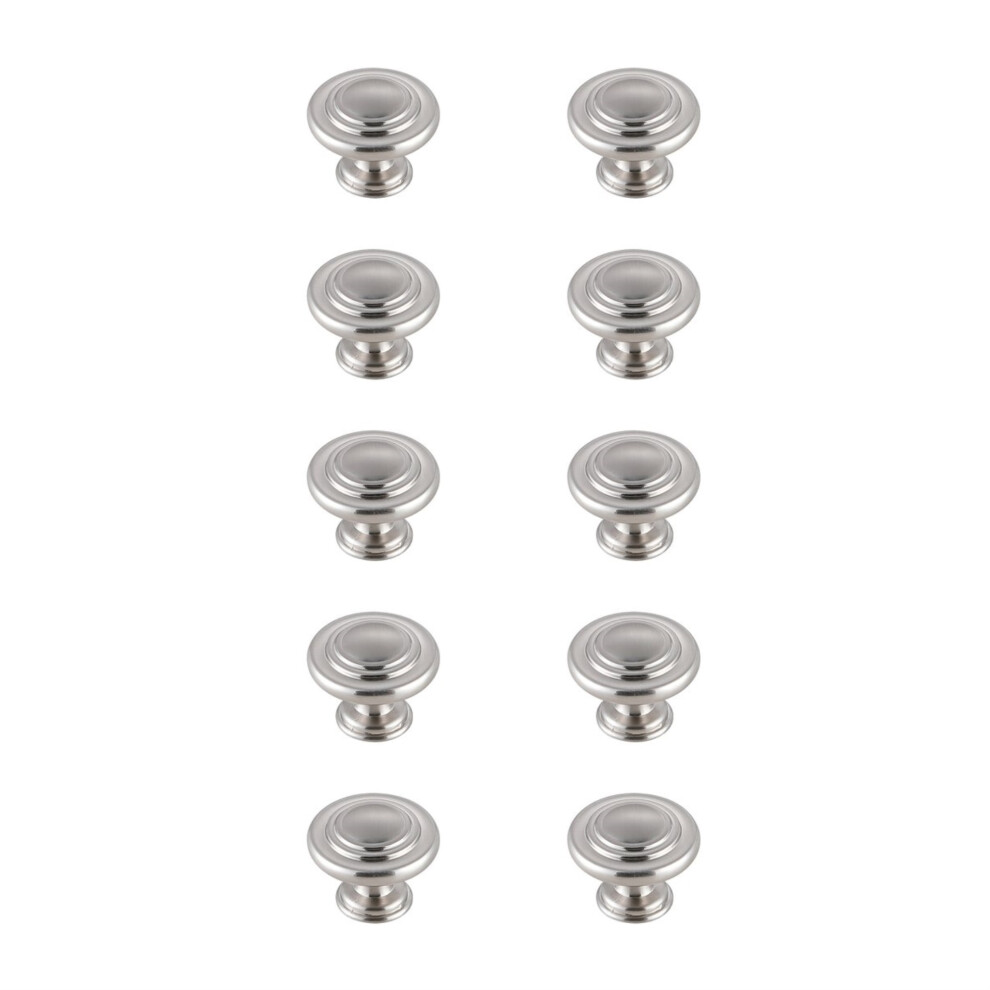 Lot de 10 boutons en forme de champignon en nickel bross    de 1,3 po de diam   tre Minu