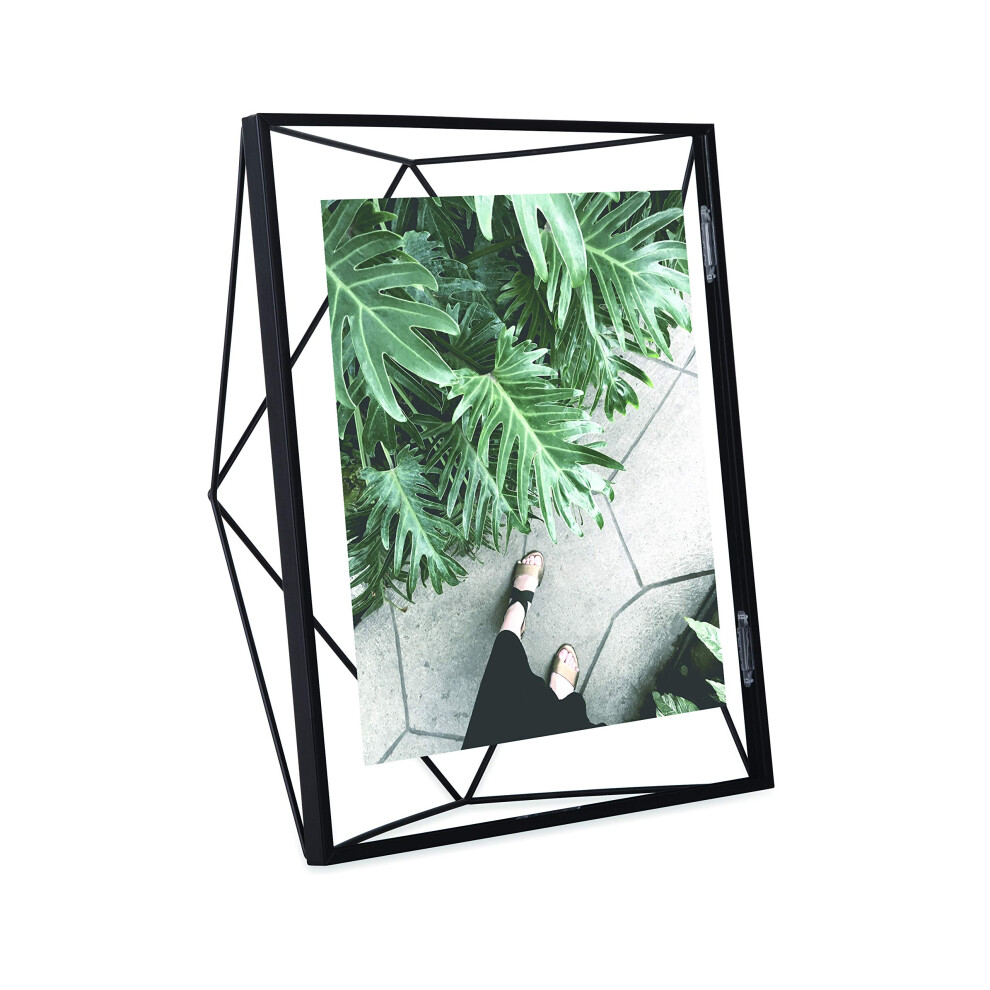 Umbra Prisma Picture Frame  8x10 Photo Display for Desk or Wall  Black