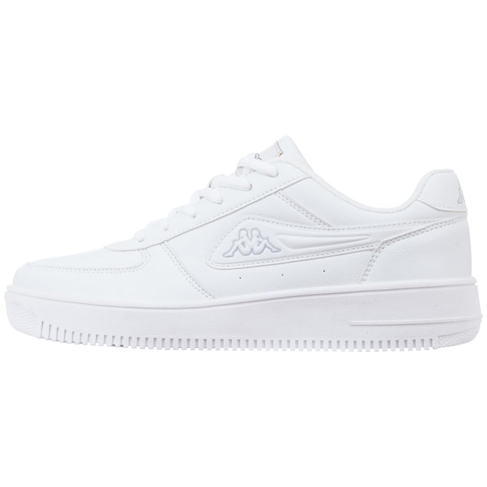 Kappa Unisex Bash Low-Top Sneakers  White White L grey 1014  105 US Me