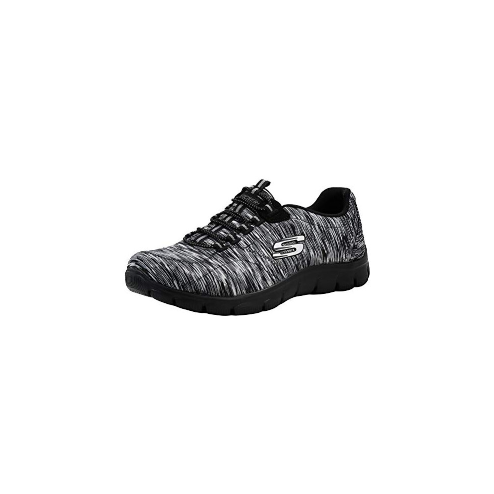 Skechers Women's Empire Game On Fashion Sneaker  Black Charcoal  6 W U