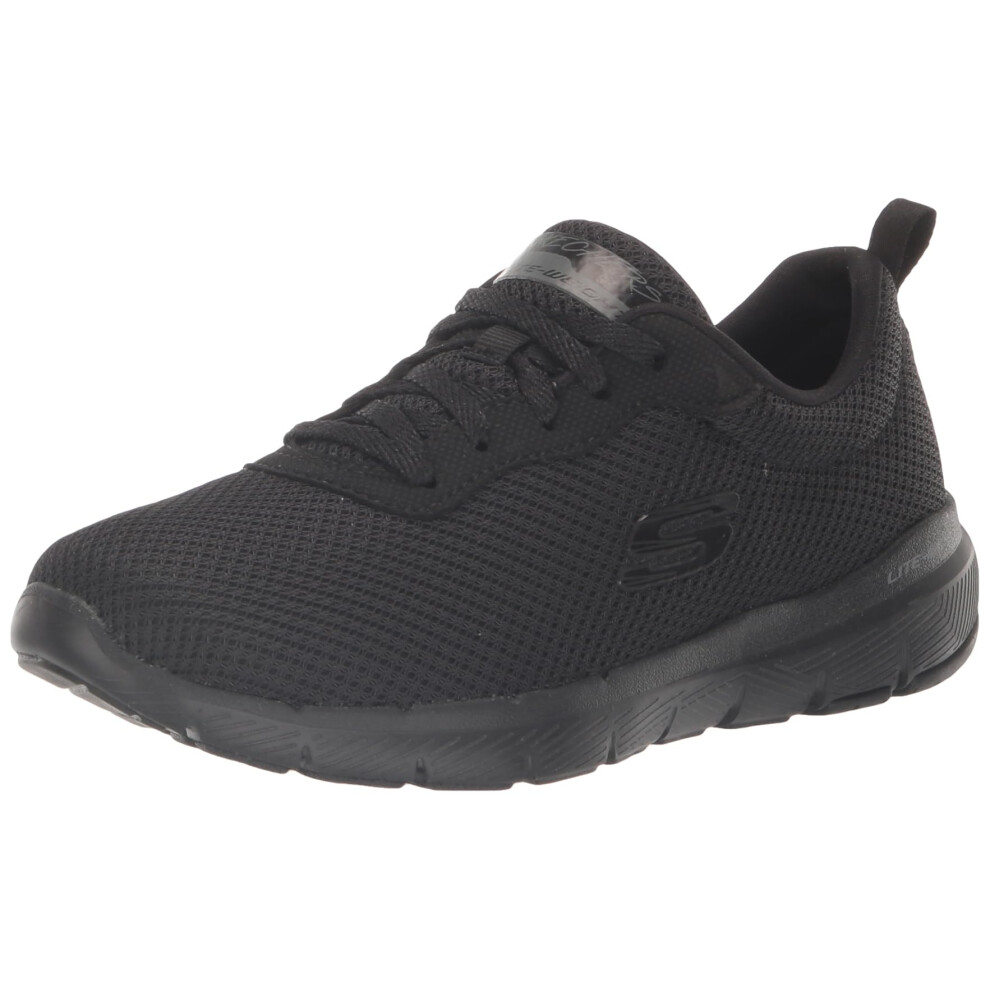 Skechers Women's Flex Appeal 4.0 Brillant View Sneaker  Black  7.5 Wid