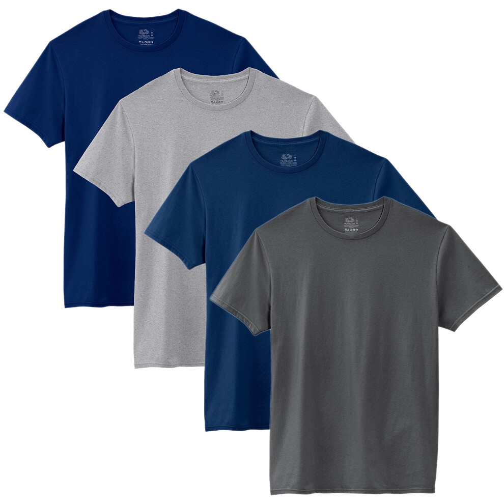 Fruit of the Loom Men's Crew Neck T-Shirt (Pack of 4)  Assorted  Mediu