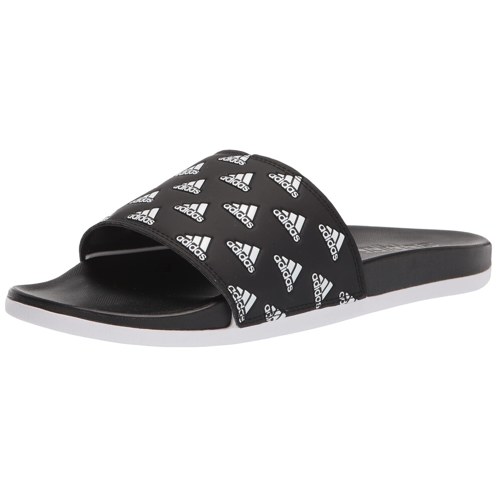 adidas Unisex Adilette Comfort Slide  Core Black/White/White  14 US Me