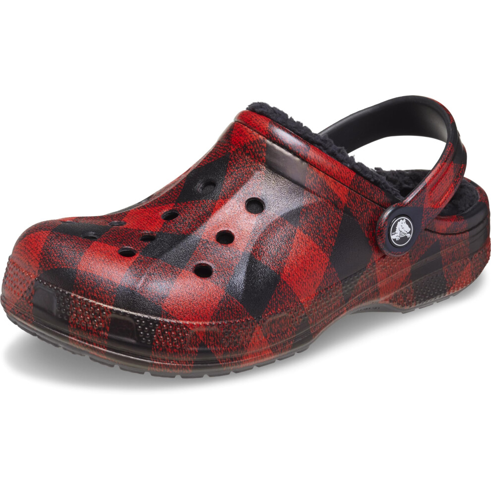 crocs Unisex Ralen Lined clogs  Fuzzy Slippers  Buffalo Plaid  4 US Me