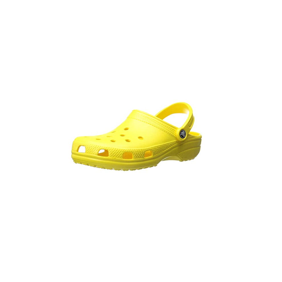 Crocs Unisex-Adult Classic Clogs (Best Sellers)  Lemon  12 Men/14 Wome