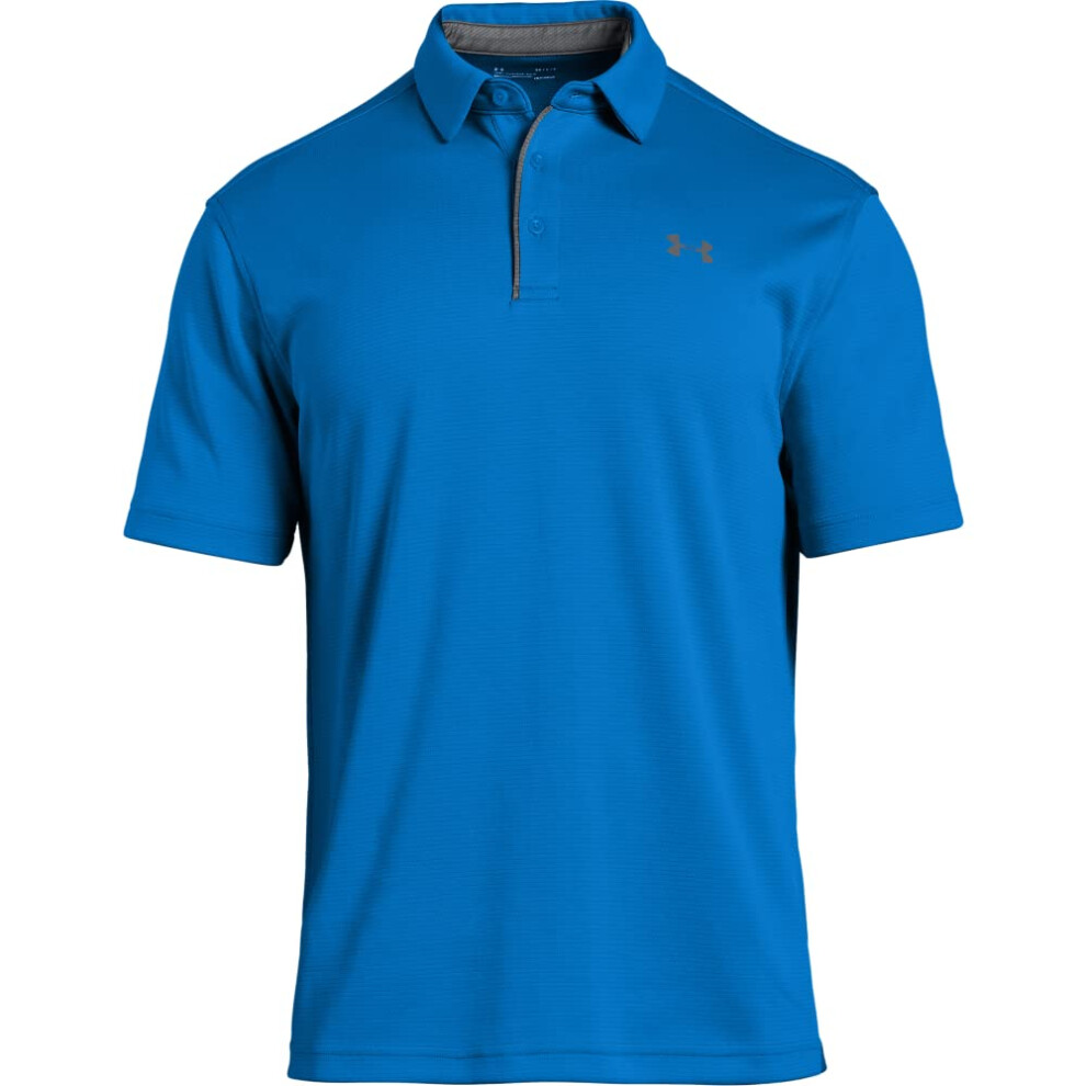 Under Armour Mens Tech golf Polo   Blue circuit (436)graphite   X-Smal