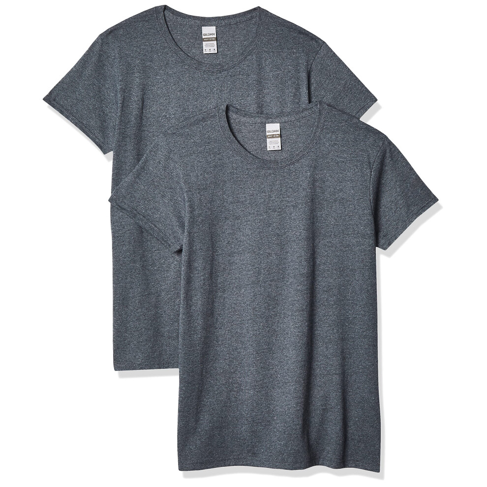 gildan Womens Heavy cotton Adult T-Shirt  2-Pack  Dark Heather  X-Larg