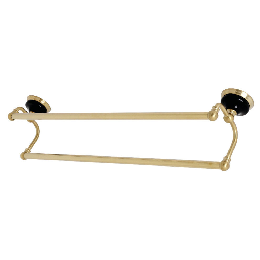 Kingston Brass BA9113BB Water Onyx 24 in. Dual Towel Bar  Brushed Bras