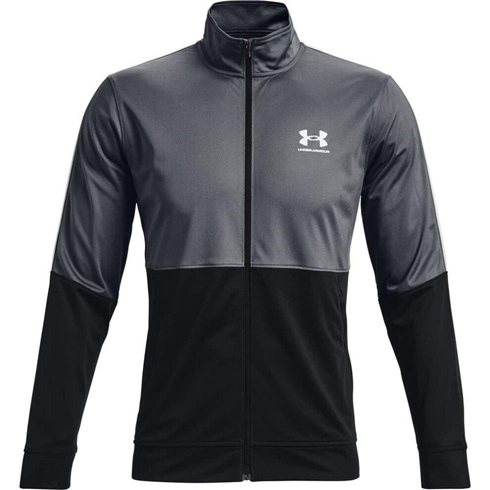 Under Armour Mens Pique Track Jacket   Pitch gray (012)White   XX-Larg