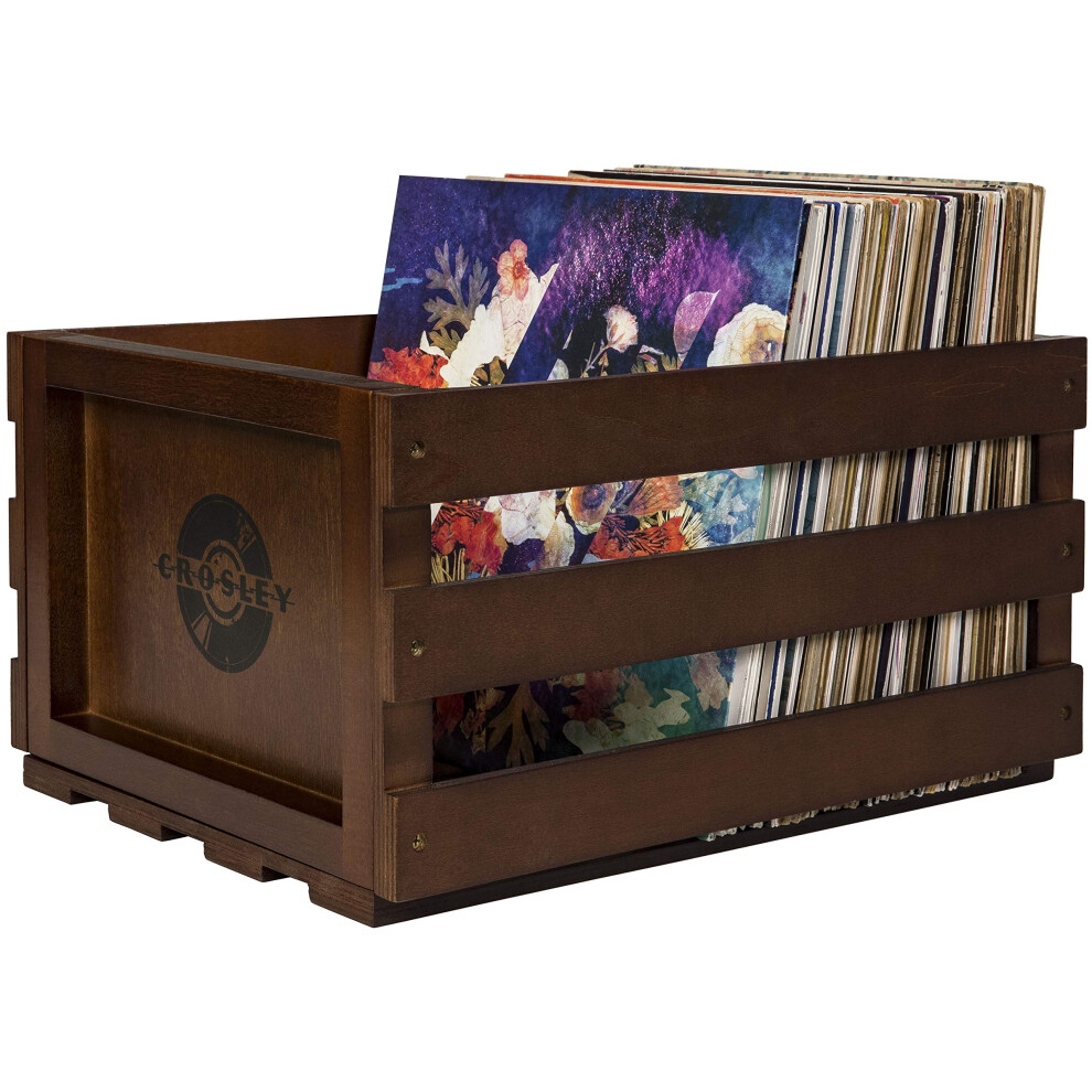 Crosley AC1004A-MA Record Storage Crate Holds up to 75 Albums  Mahogan