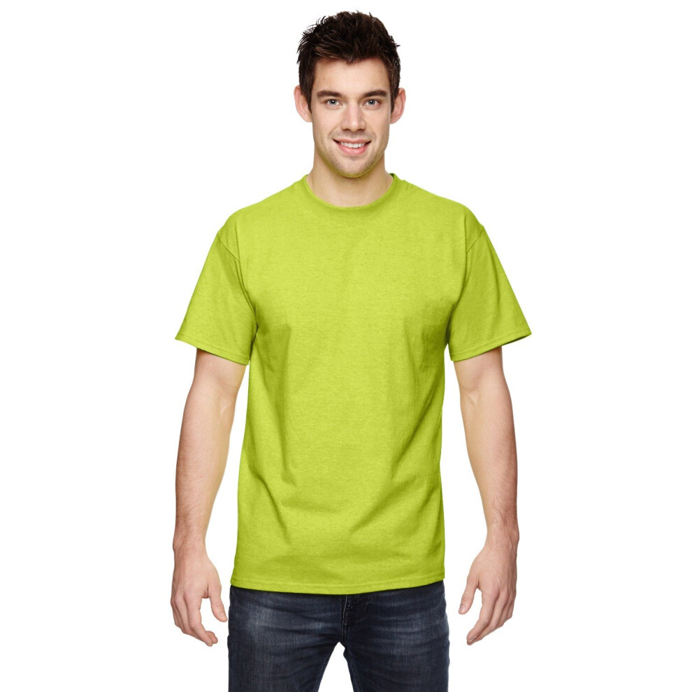 Fruit of the Loom 5 oz  100% Heavy cotton HD T-Shirt  2XL  Safety gree