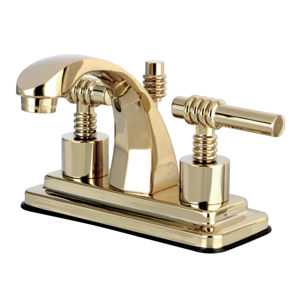 Photos - Tap Kingston Brass KS4642ML 4 in. Centerset Bathroom Faucet Polished Bras