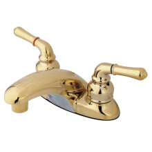 Kingston Brass GKB622LP 4 tum Centerset Badkran, Polerat Mässing