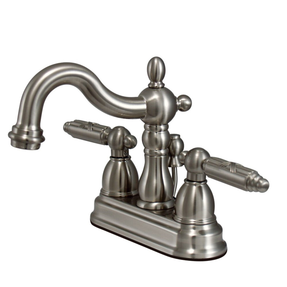 Photos - Tap Kingston Brass KS1608GL 4 in. Centerset Bathroom Faucet Brushed Nicke B00G0QS1TK