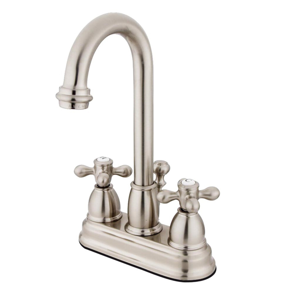 Kingston Brass KB3618AX 4 in. Centerset Bathroom Faucet  Brushed Nicke