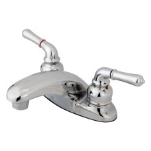 Kingston Brass KB621LP 4 Zoll Mittelset-Badezimmerarmatur, poliertes Chrom