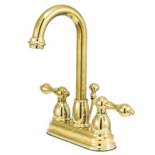 Kingston Brass KB3612AL 4 tuumaa Centerset kylpyhuonehana kiillotettu messinki