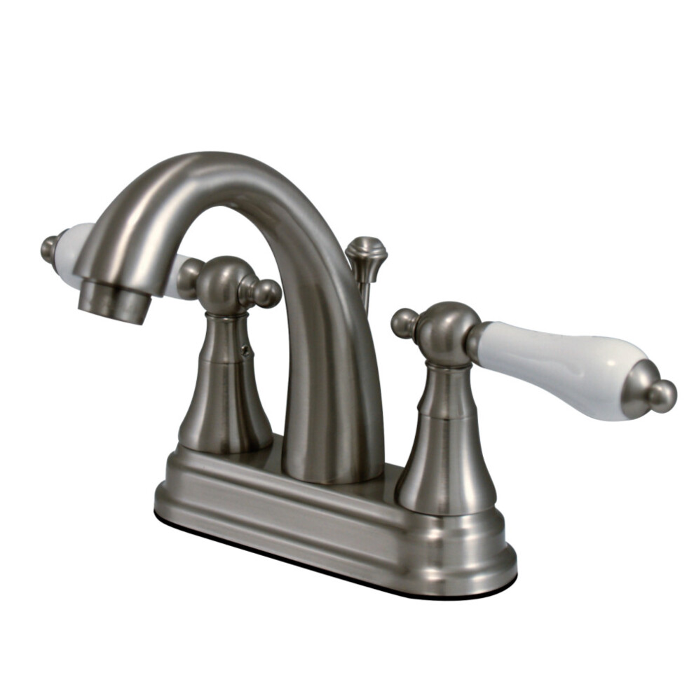 Photos - Tap Kingston Brass KS7618PL 4 in. Centerset Bathroom Faucet Brushed Nicke