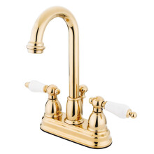 Kingston Brass KB3612PL 4 tum. Centerset Badkran, Polerad Mässing
