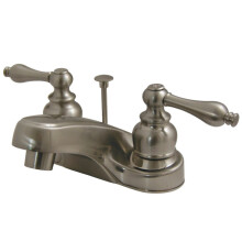 Kingston Brass GKB258AL 4 tum Centerset Badkarskran, Borstad Nickel