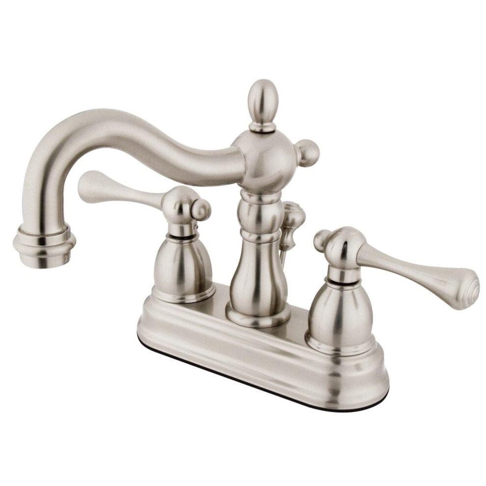 Photos - Tap Kingston Brass KS1608BL 4 in. Centerset Bathroom Faucet Brushed Nicke B00JJ87YFI 
