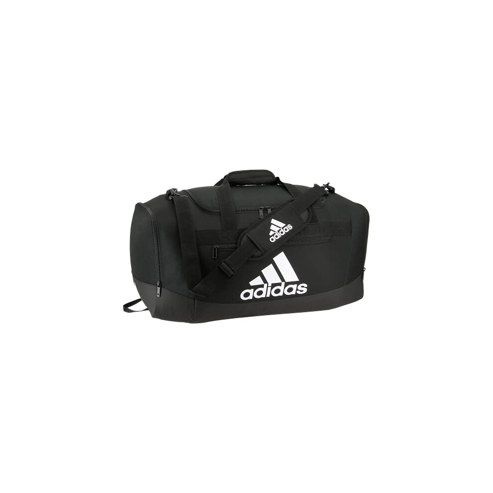 adidas Unisex Adult Defender 4 Medium Duffel Bag  Black/White  One Siz