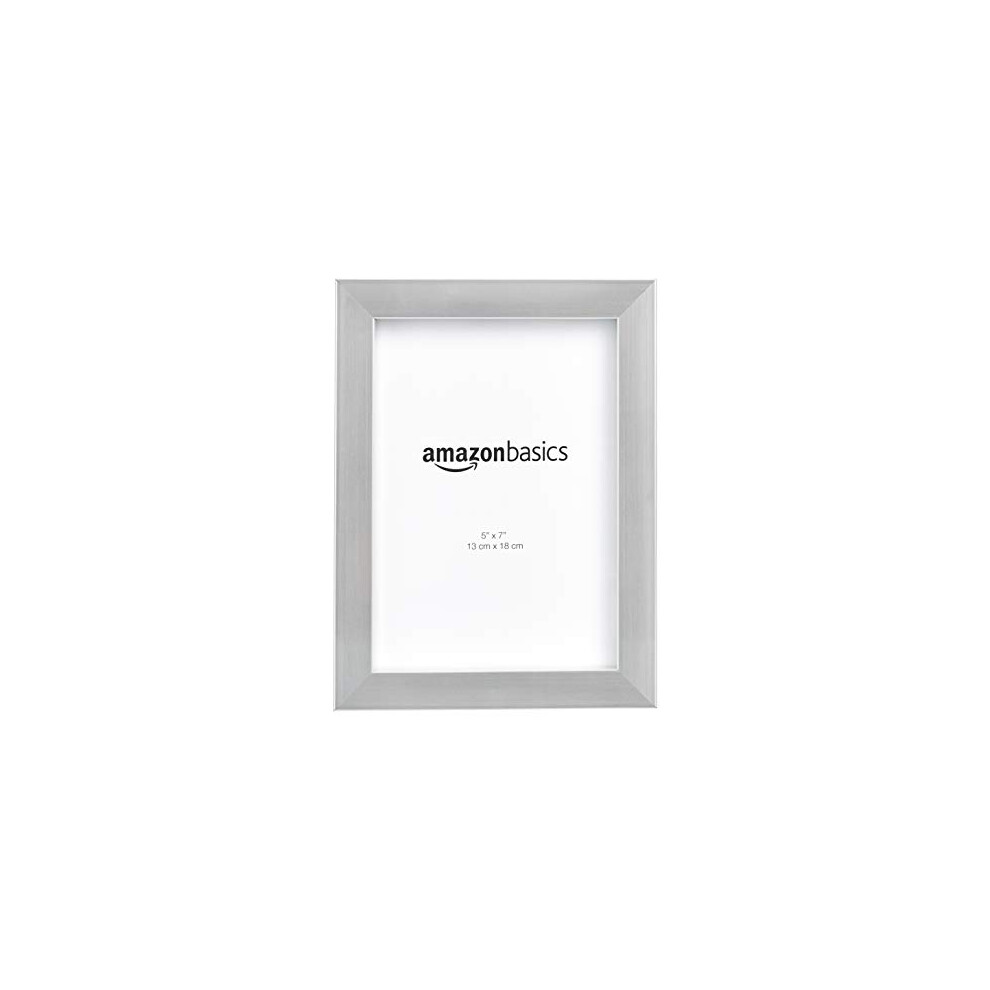 Amazon Basics Rectangular Photo Picture Frame  5 x 7  Pack of 2  Nicke