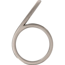 Distinctions 844706, gebrstetes Nickel, aufgewertete 5"" schwimmende Hausnummer 6
